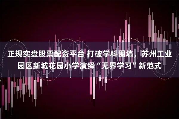 正规实盘股票配资平台 打破学科围墙，苏州工业园区新城花园小学演绎“无界学习”新范式